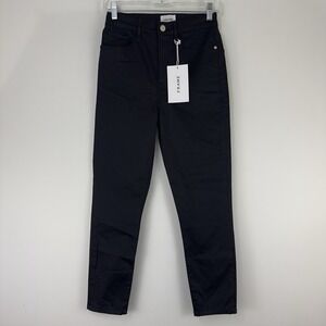 Frame Alley High-Rise Cigarette Jeans Women's Size‎ 27 NWT Noir Black Skinny Fit